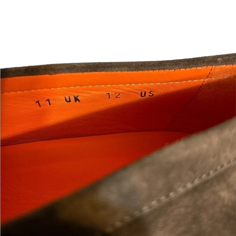 Santoni Faith Suede Loafer in Dark Brown-12 - Picture 9 of 15